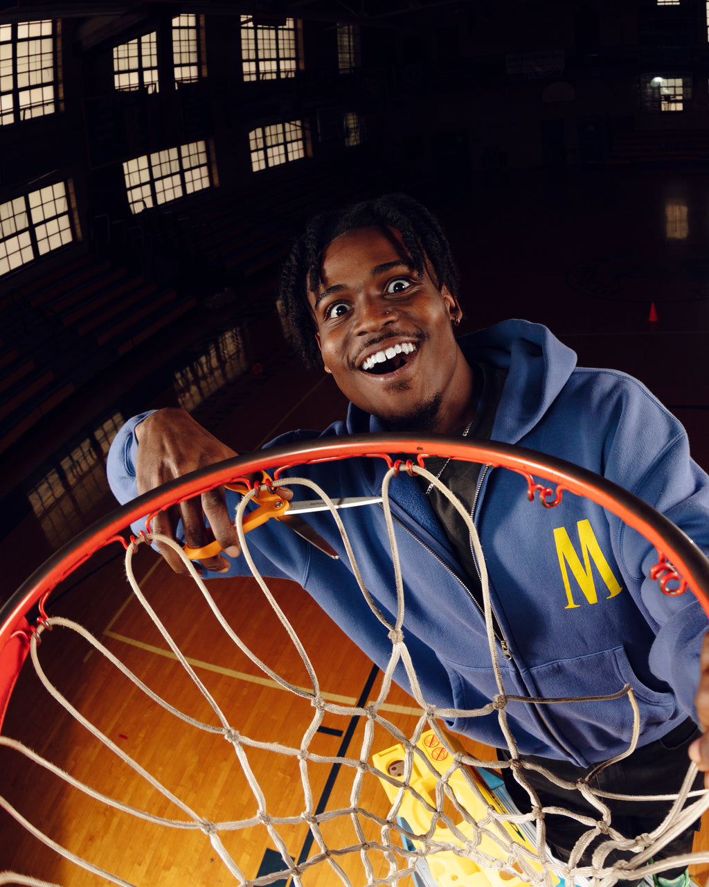 DUSTY UNIVERSITY BLUE ZIP HOODIE