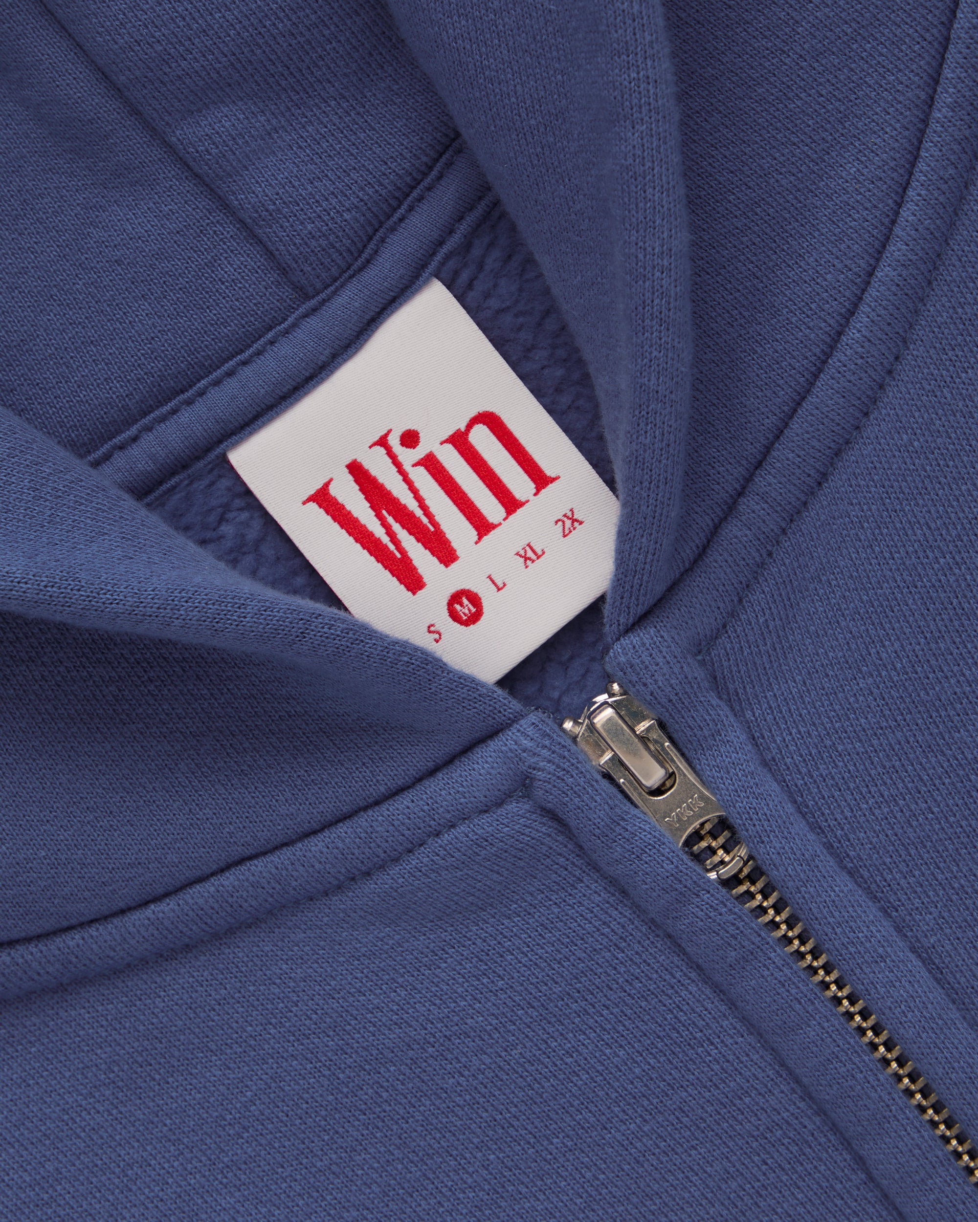 DUSTY UNIVERSITY BLUE ZIP HOODIE