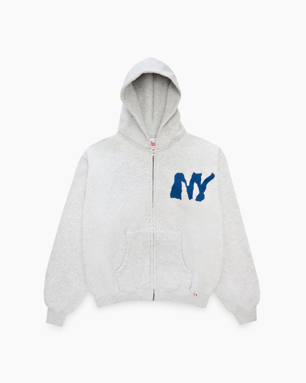 NY GREY ZIP HOODIE